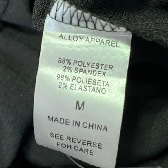 NEW Alloy Apparel Tall Shayna Black Zip Up Collar Pockets Overalls Jumpsuit Sz M - Picture 5 of 5